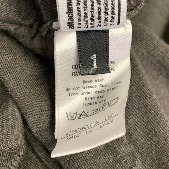 ATTACHMENT Size S Grey Charcoal Cotton Blend 3/4 Sleeves Casual Top - Picture 5 of 6